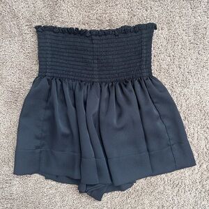 Koch Black Smocked Skirt /Skort